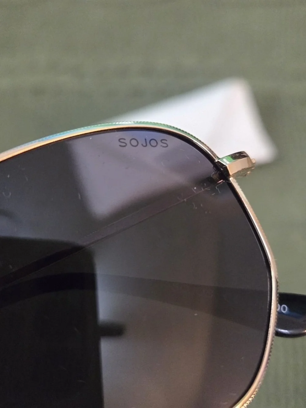 SOJOS Polarized Hexagon Sunglasses Gold Metal Frame UV400 Retro Rectangle